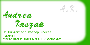 andrea kaszap business card